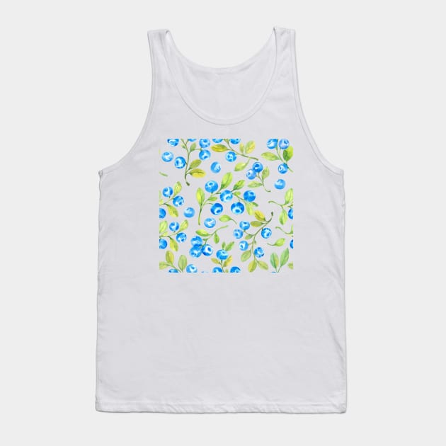 watercolor blueberries and leaves Tank Top by  ESHA-Studio